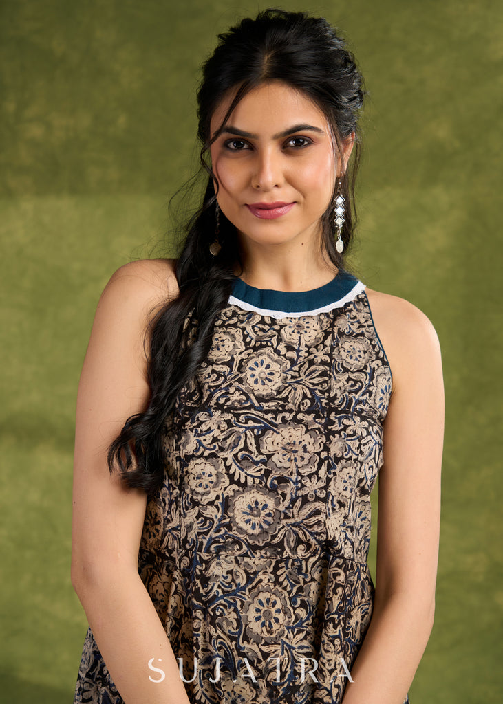 Kalamkari Block Printed Cotton Dress - Traditional Prints Meet Modern Grace
