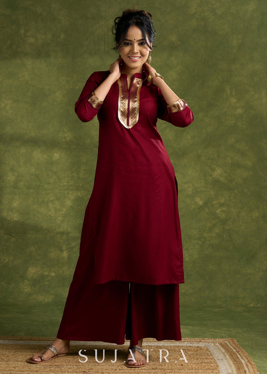 Maroon Rayon Pant