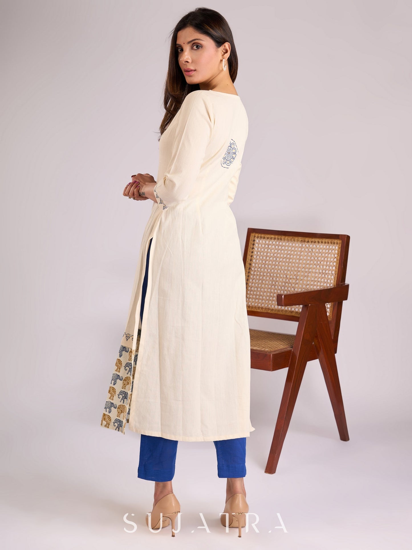 Blue Cotton Pant