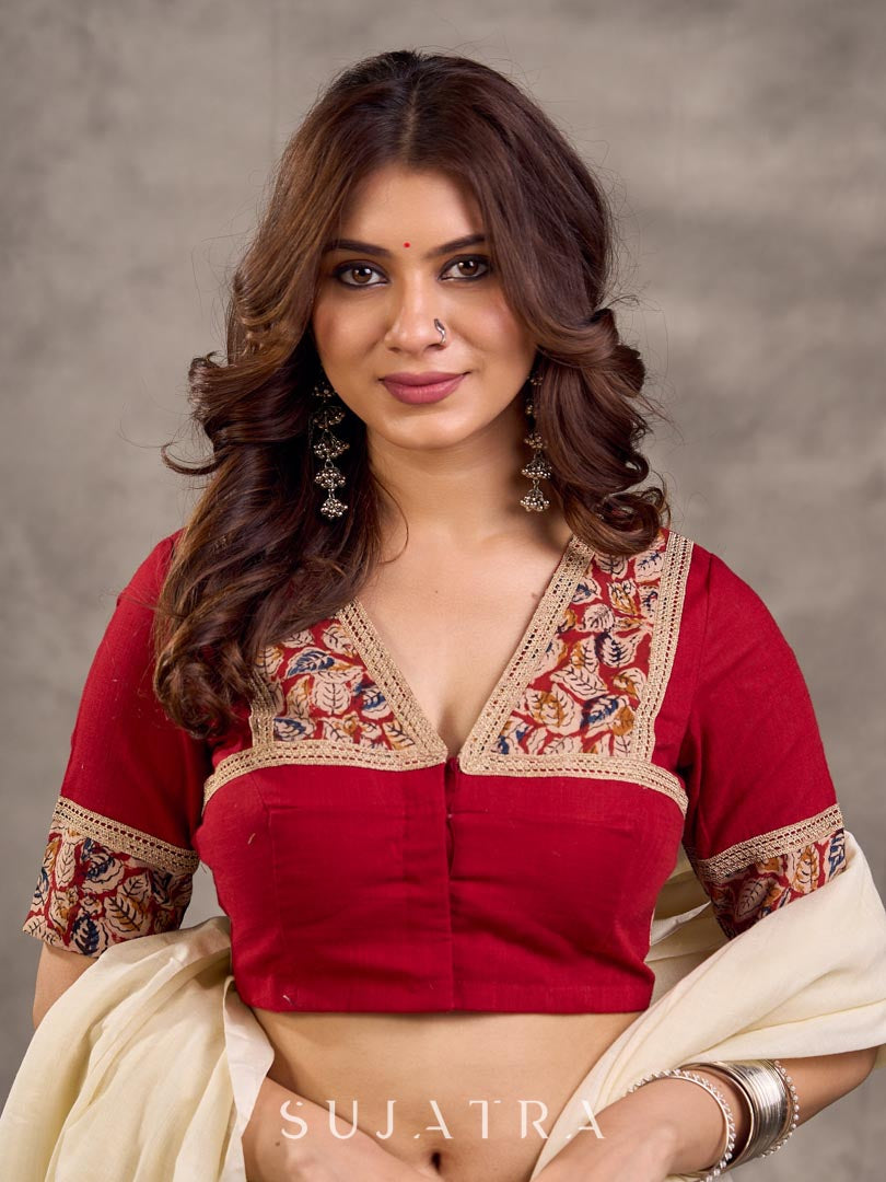 Subtle Ivory Cotton Saree