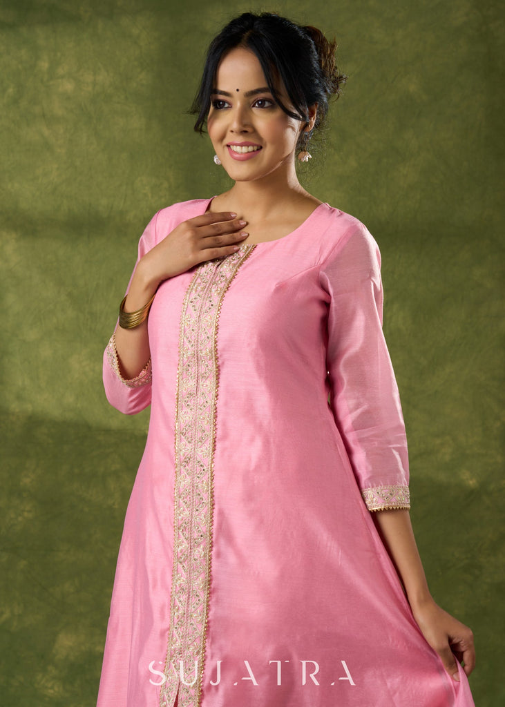 Cream Cotton Silk Pant