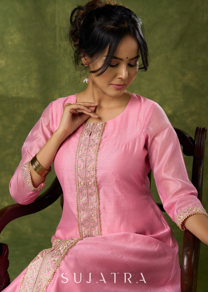 Cream Cotton Silk Pant