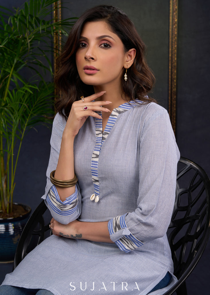 Casual And Stylish Cotton Collared Tunic