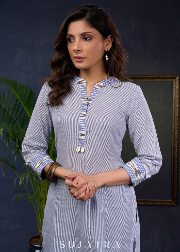 Casual And Stylish Cotton Collared Tunic