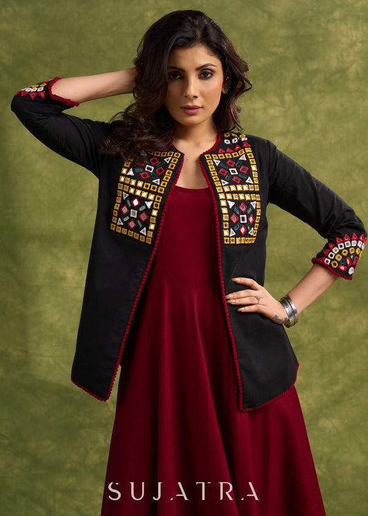 Maroon Slip Dress