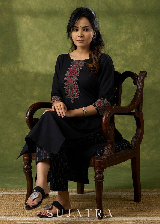 Black Ikat Pant