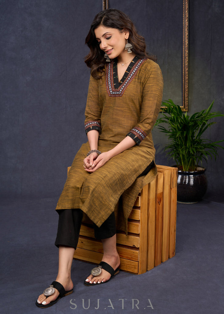 Black Cotton Silk Pant