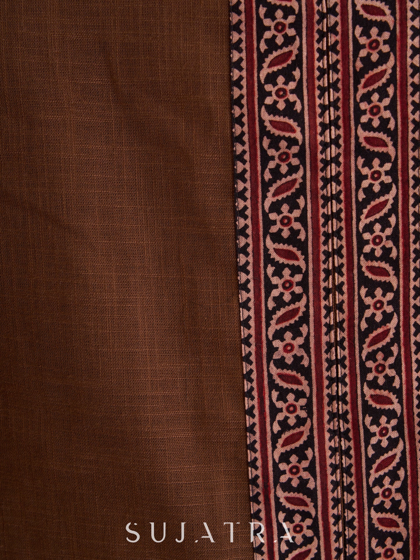 Ajrakh Aura Brown Cotton Kurta