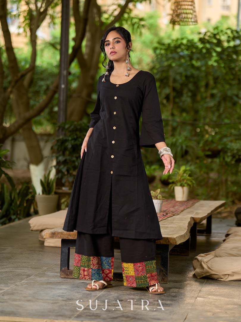 Vibrant Ajrakh Patchwork Cotton Dupatta