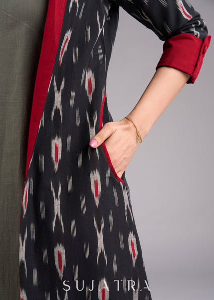 Ikat Cotton Blue Blazer