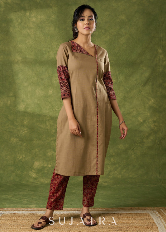 Maroon Cotton Pant