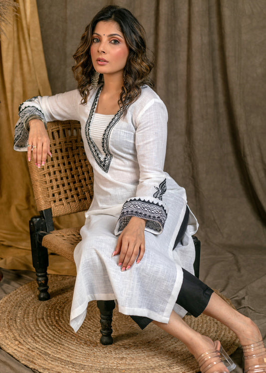Black Cotton Silk Pant