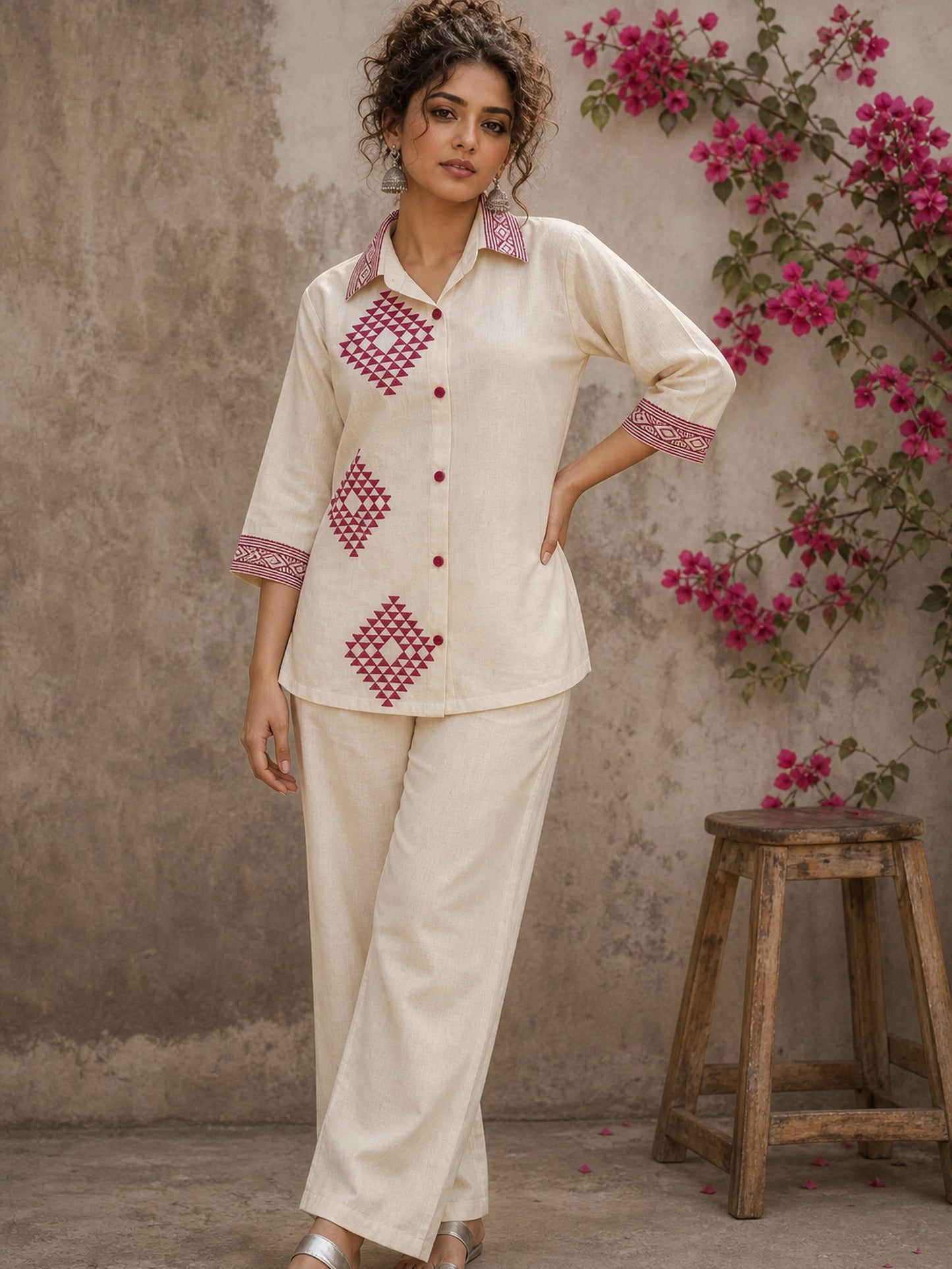 Minimal cotton flex flared pants combining relaxed comfort, elegant movement, and modern everyday appeal.