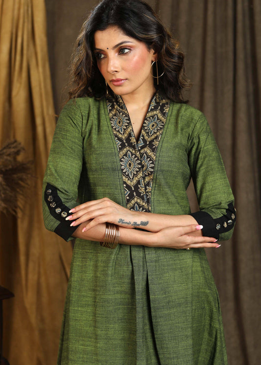 Black Cotton Silk Pant