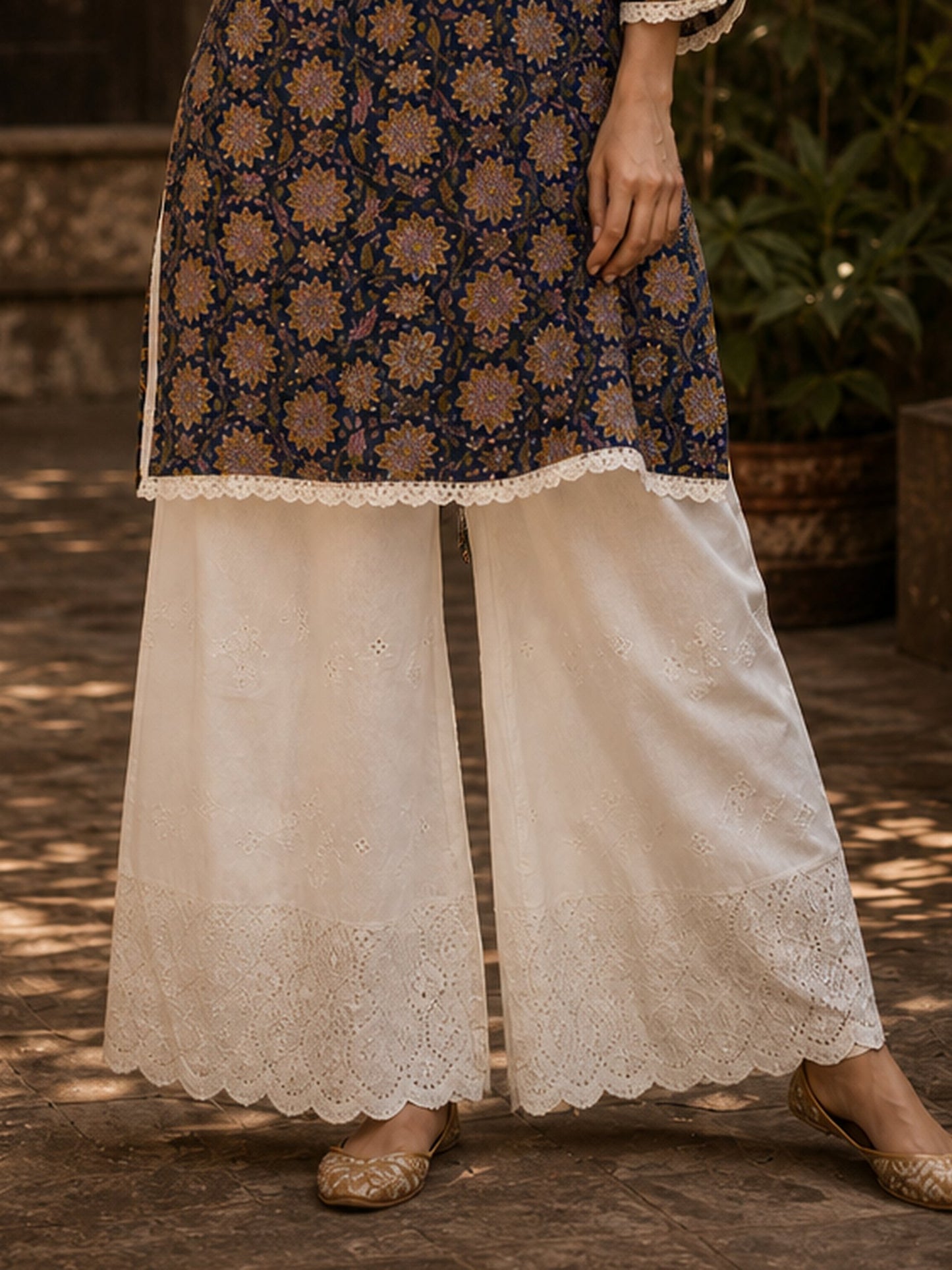Classic Ivory Hakoba Straight Pant