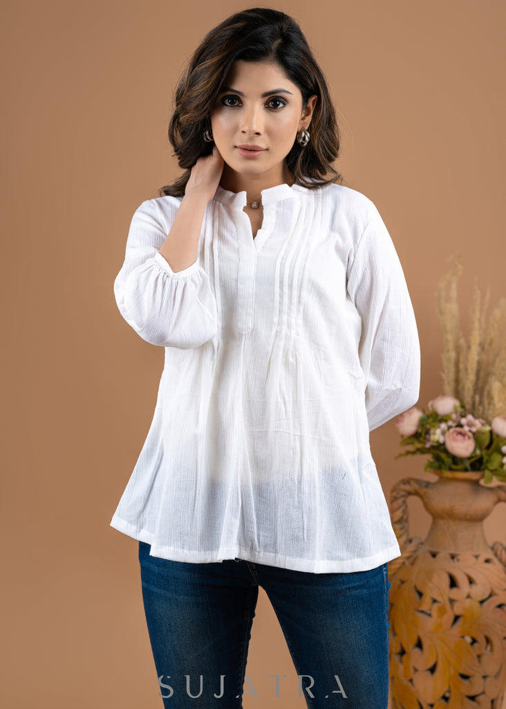 Smart White Cotton Top