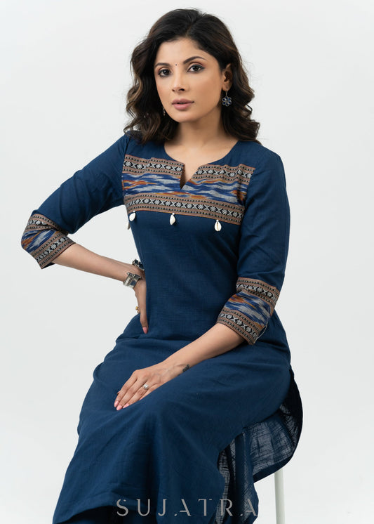 Blue Cotton Pant