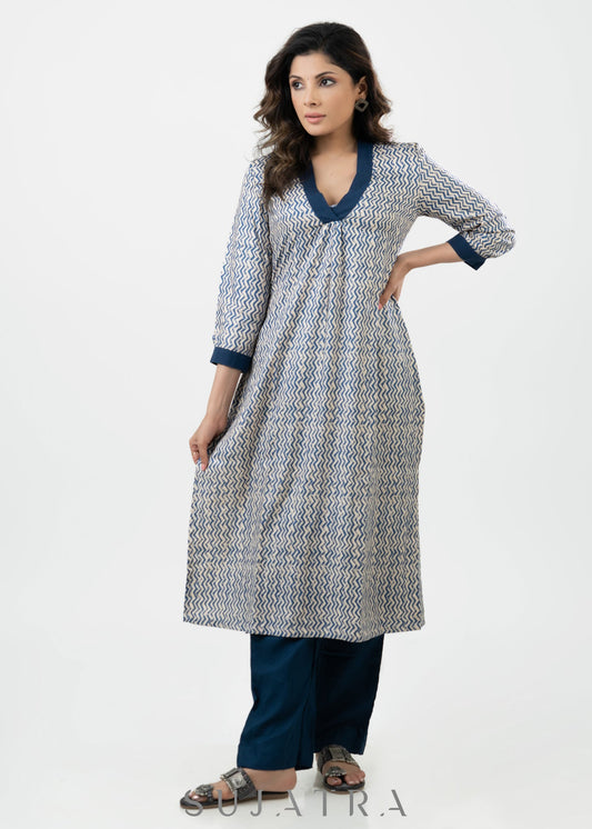 Blue Rayon Pant