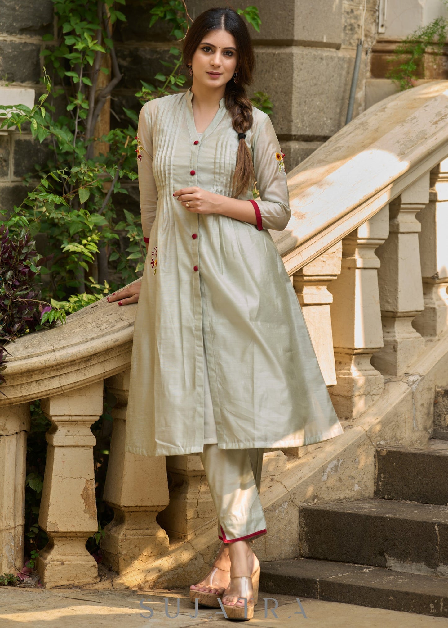 Fern Chanderi Pant