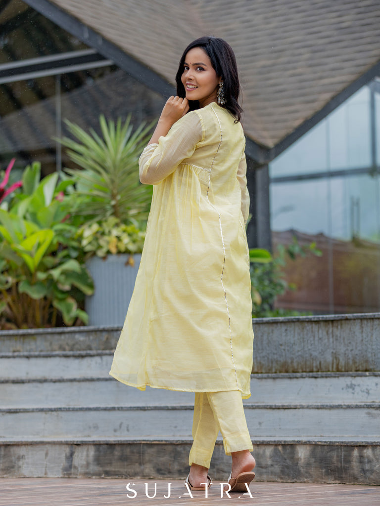 Bahaar Chanderi Silk Gota Patti Kurta