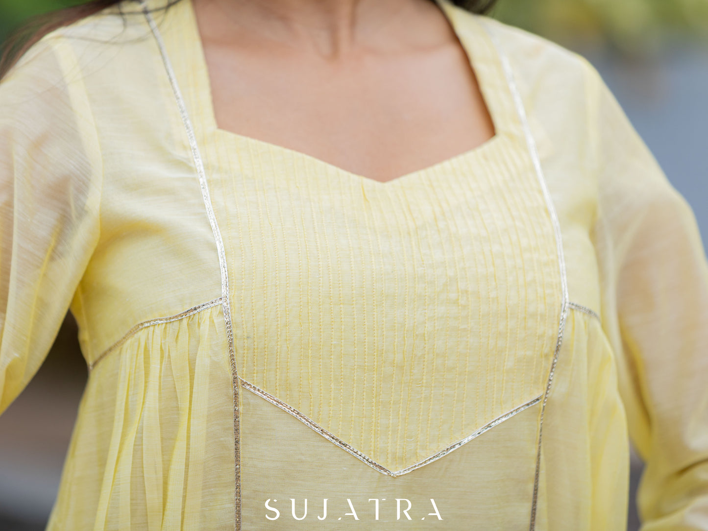 Bahaar Chanderi Silk Gota Patti Kurta