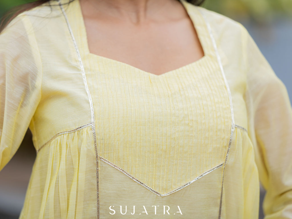 Bahaar Chanderi Silk Gota Patti Kurta