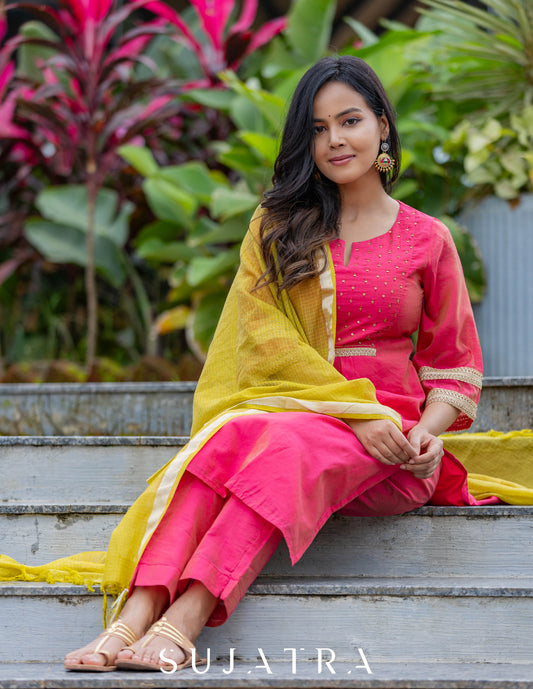 Rooh Hand Embroidered Chanderi Silk Kurta