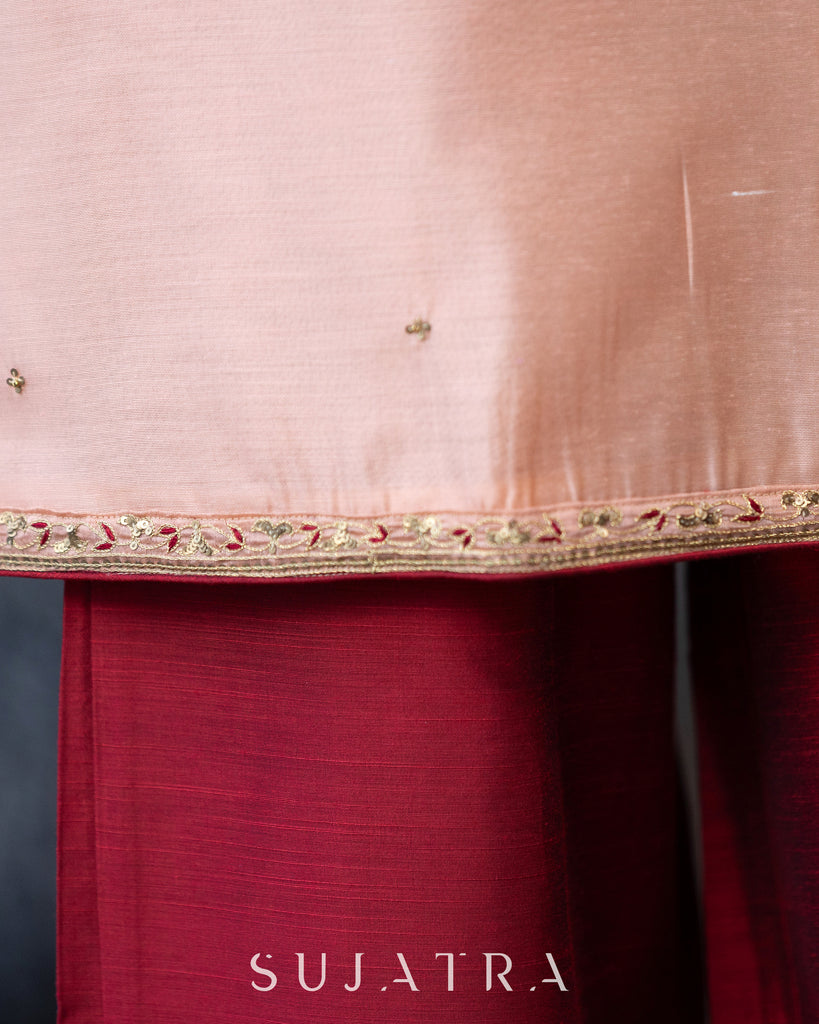 Rang Intricate Hand Embroidered Chanderi Silk Kurta