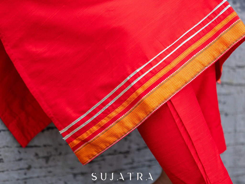 Riwaayat Cotton Silk Gotapatti Kurta