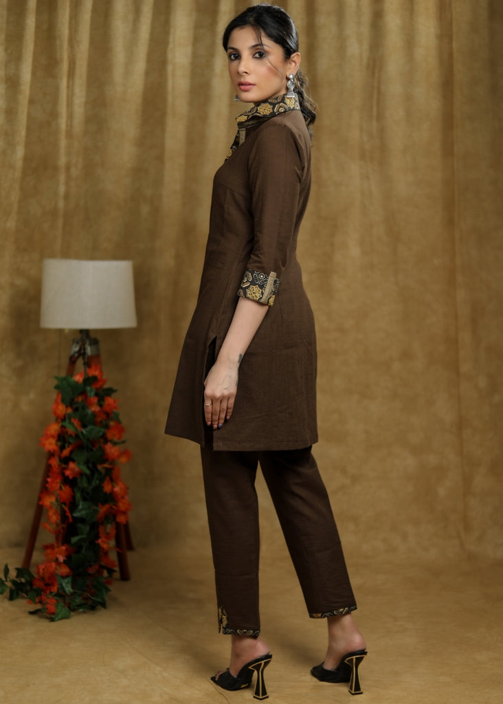 Summer Wear Brown cotton Short kurta