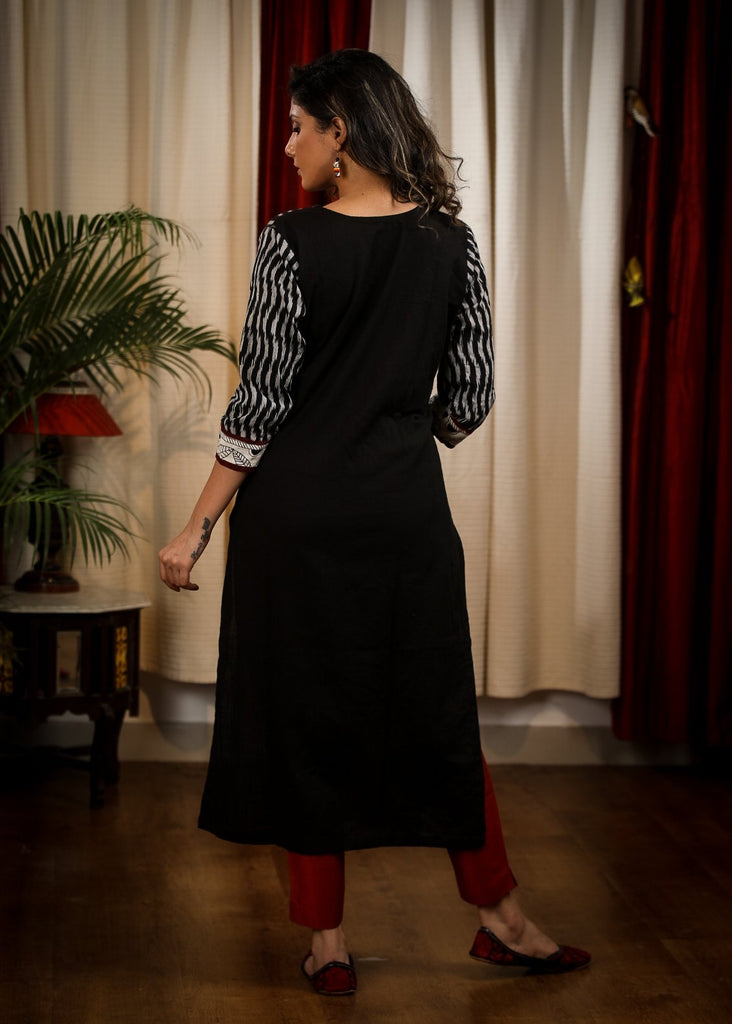 Maroon Cotton Silk Pant