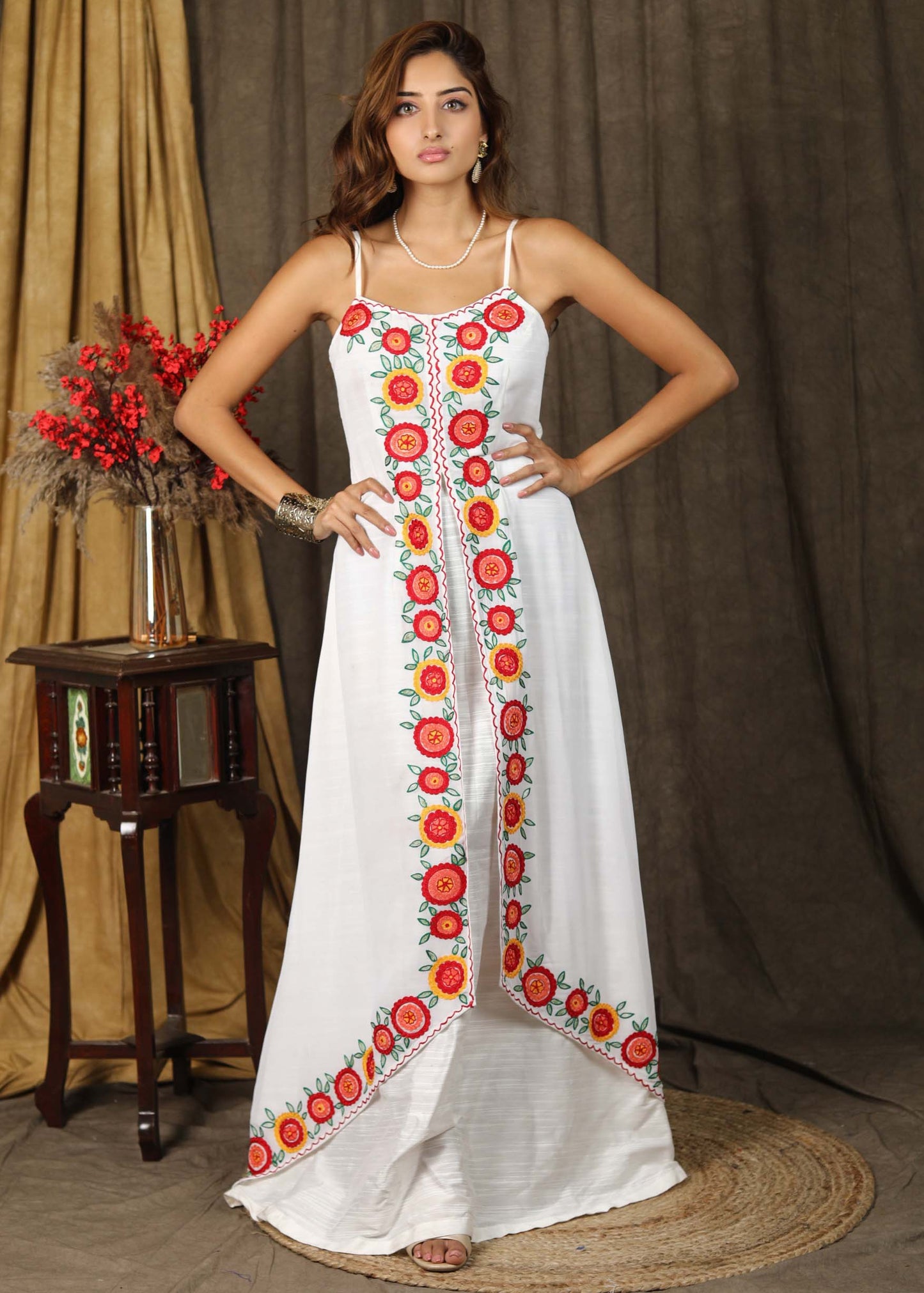 Embroidered Georgette Shrug