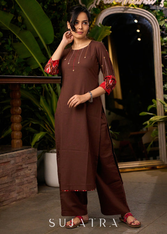 Brown Cotton Pant