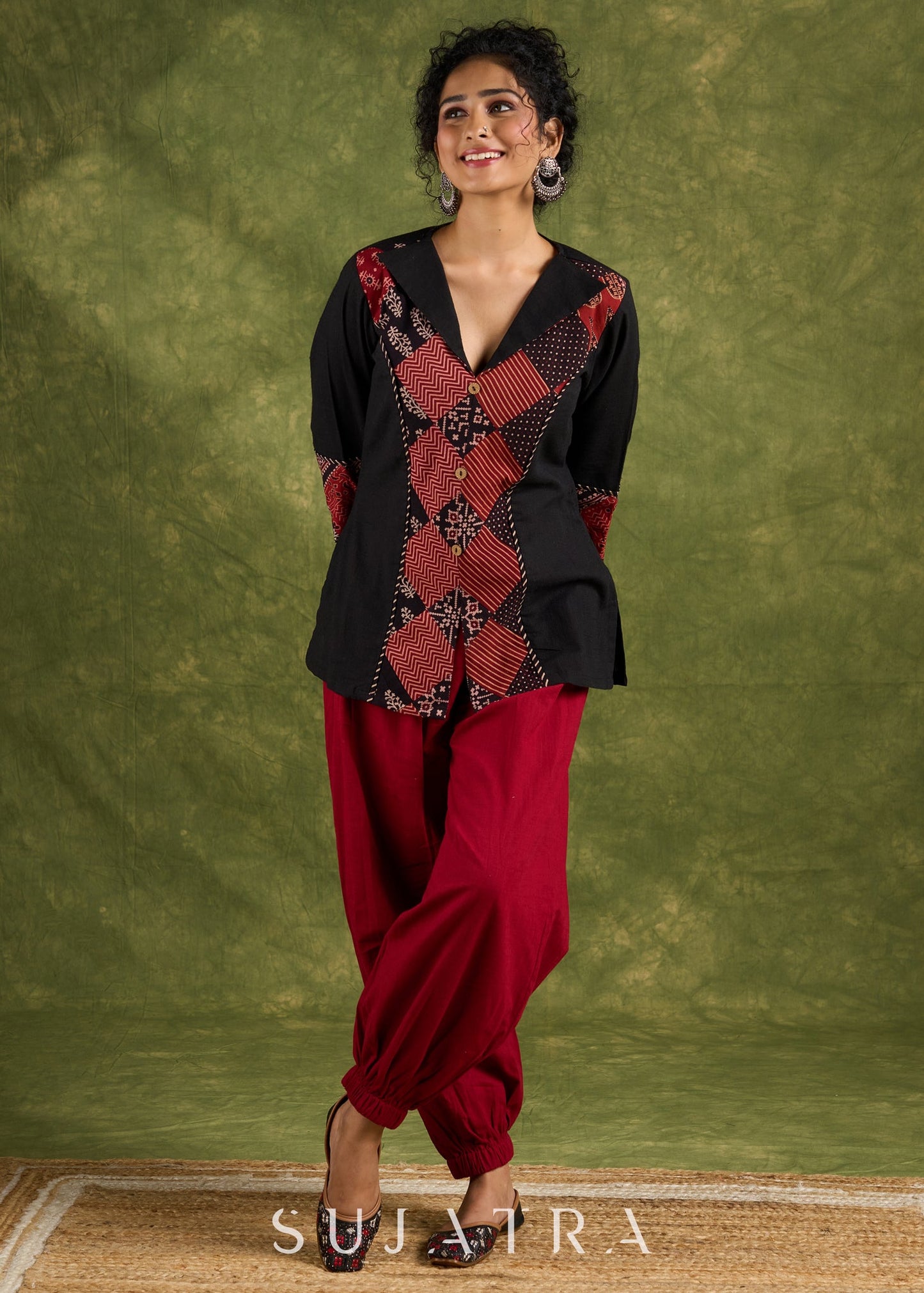 Maroon Cotton Pant