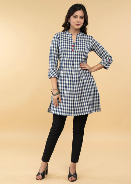 Smart Pure Cotton Checks Tunic