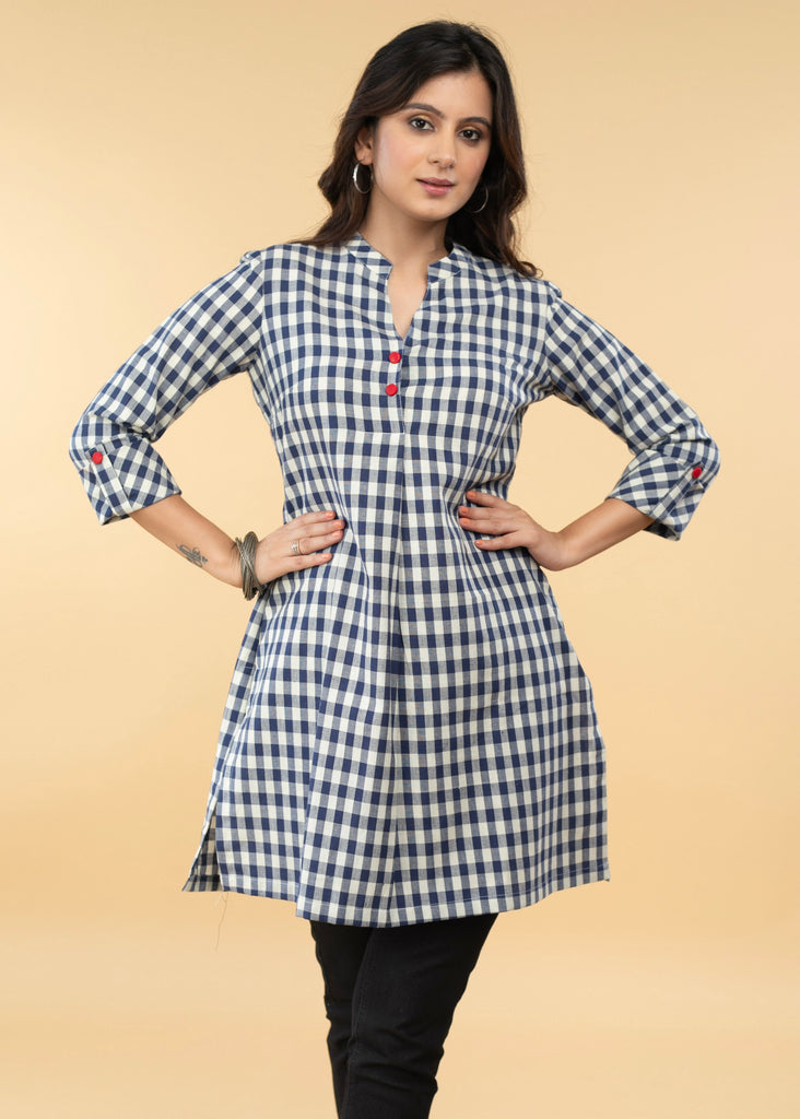 Smart Pure Cotton Checks Tunic