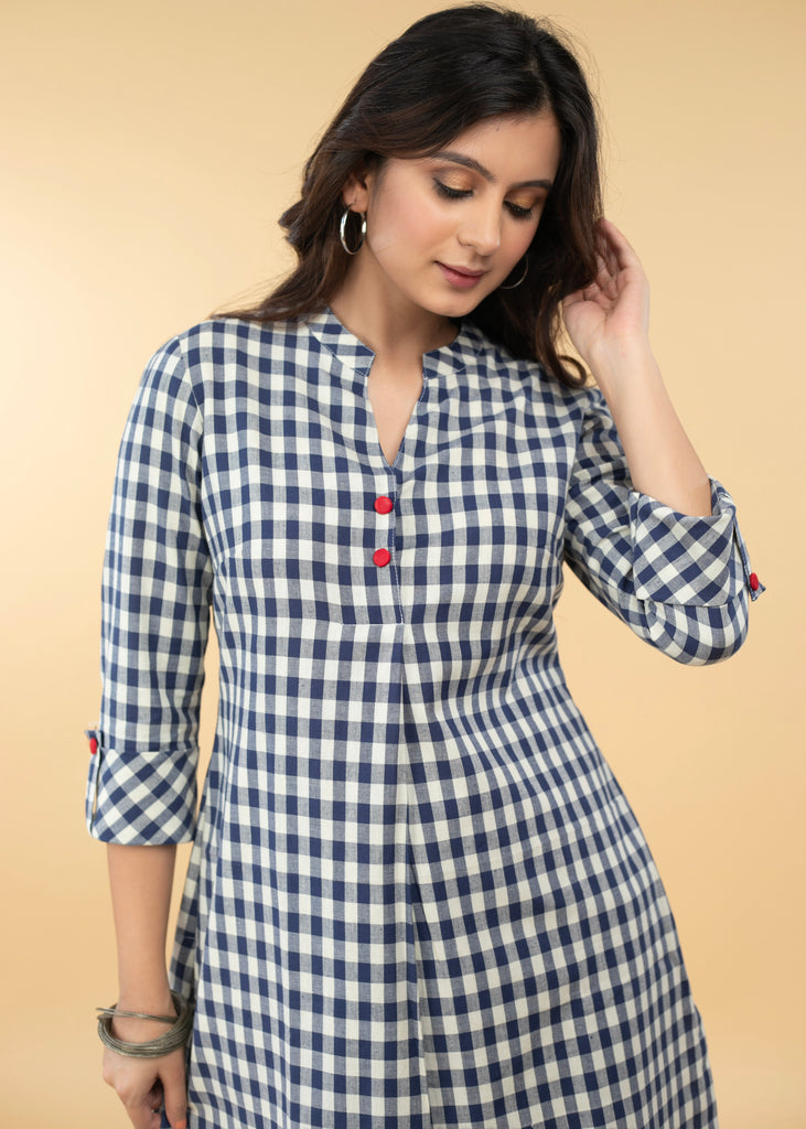 Smart Pure Cotton Checks Tunic