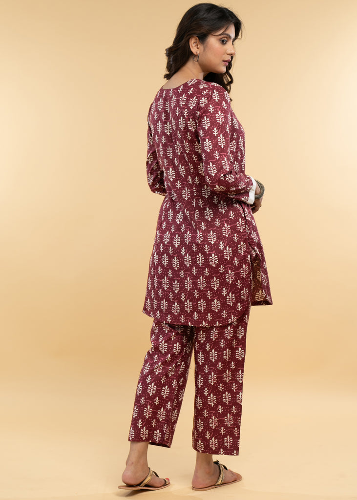 Viscos Printed Co-Ord Tunic Set - 2 Piece