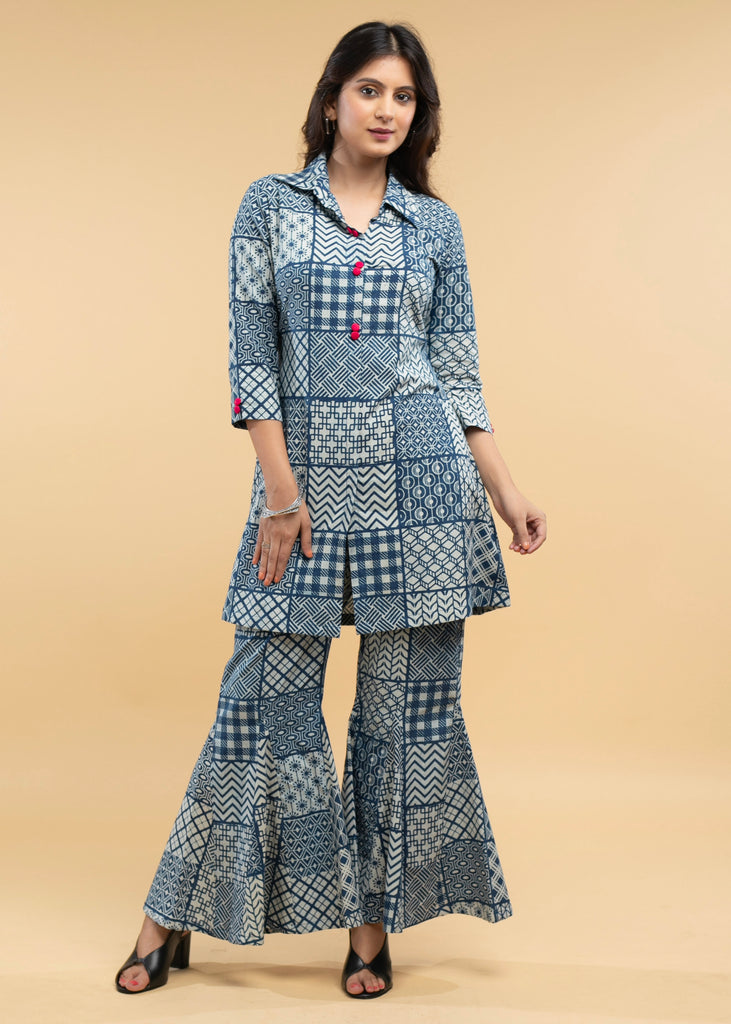 Indigo Co-Ord Set Tunic - Pant Optional