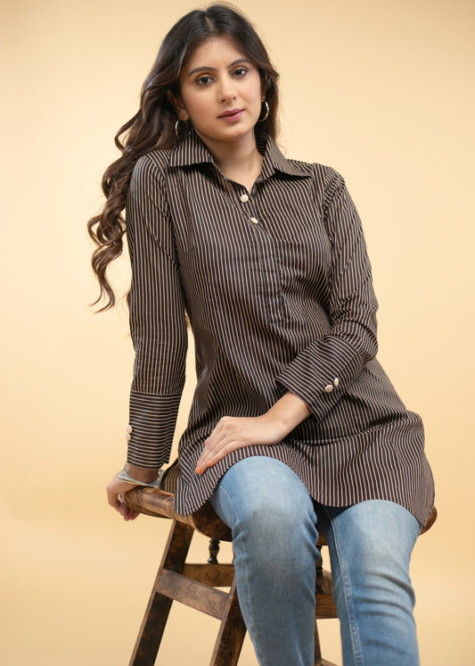 Easy to Pair Ajrakh Printed Shirt Tunic