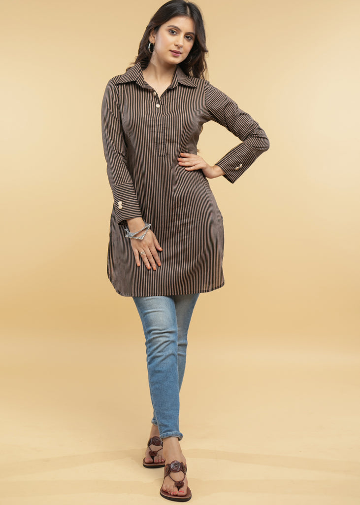 Easy to Pair Ajrakh Printed Shirt Tunic