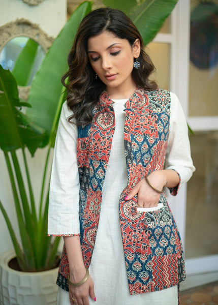 Printed Patchwork Kantha Jacket