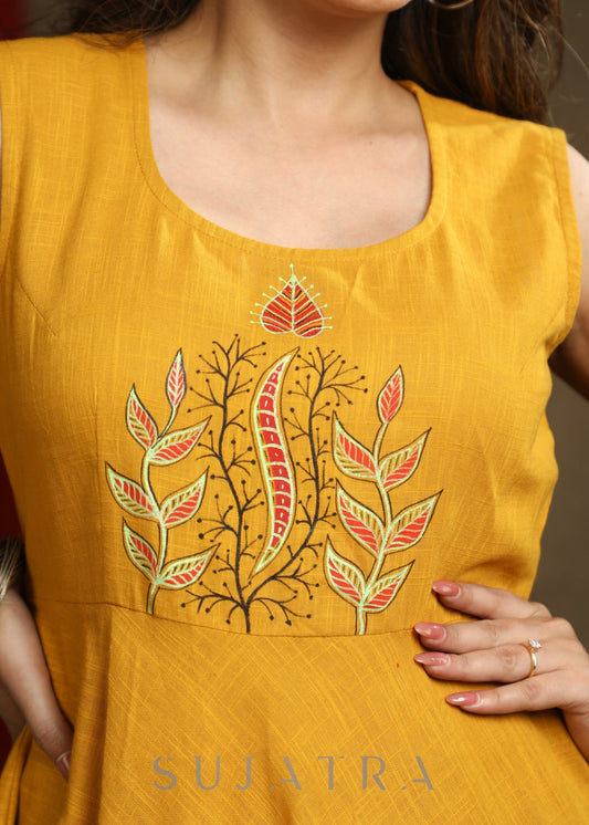 Embroidered cotton kurti