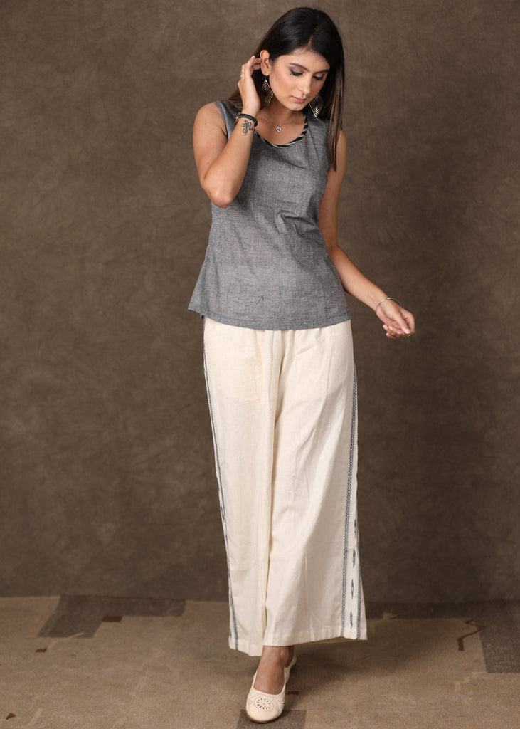 Off White Cotton Pant