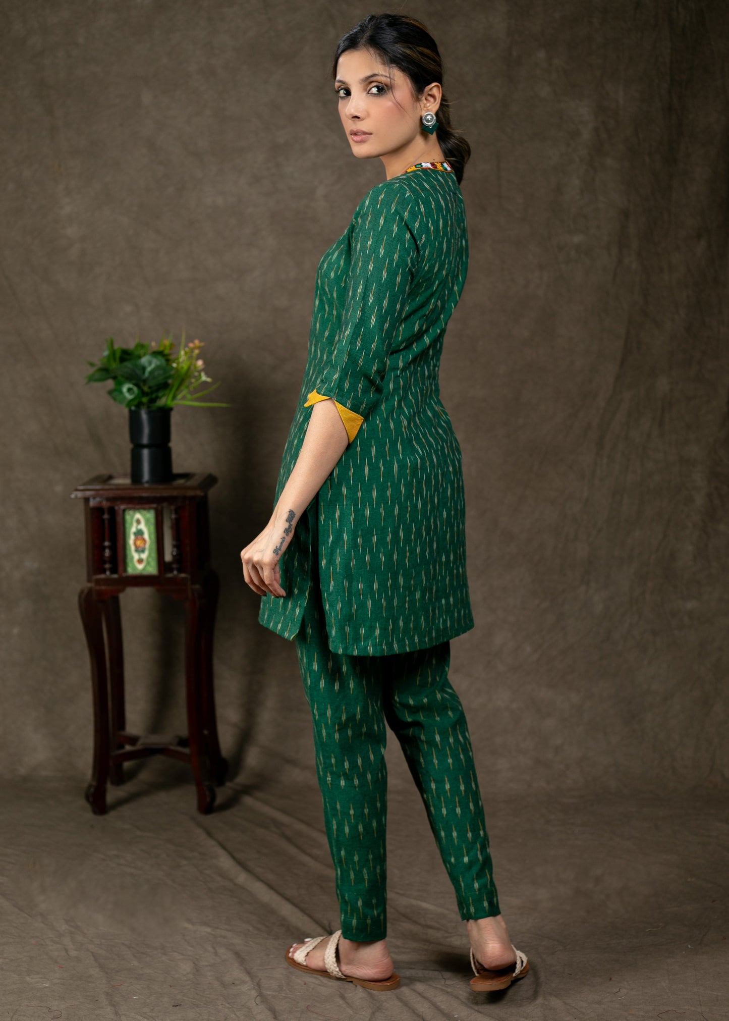 Green Cotton Pant