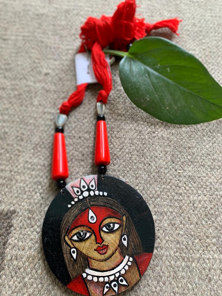 Exclusive hand painted ethnic necklace set