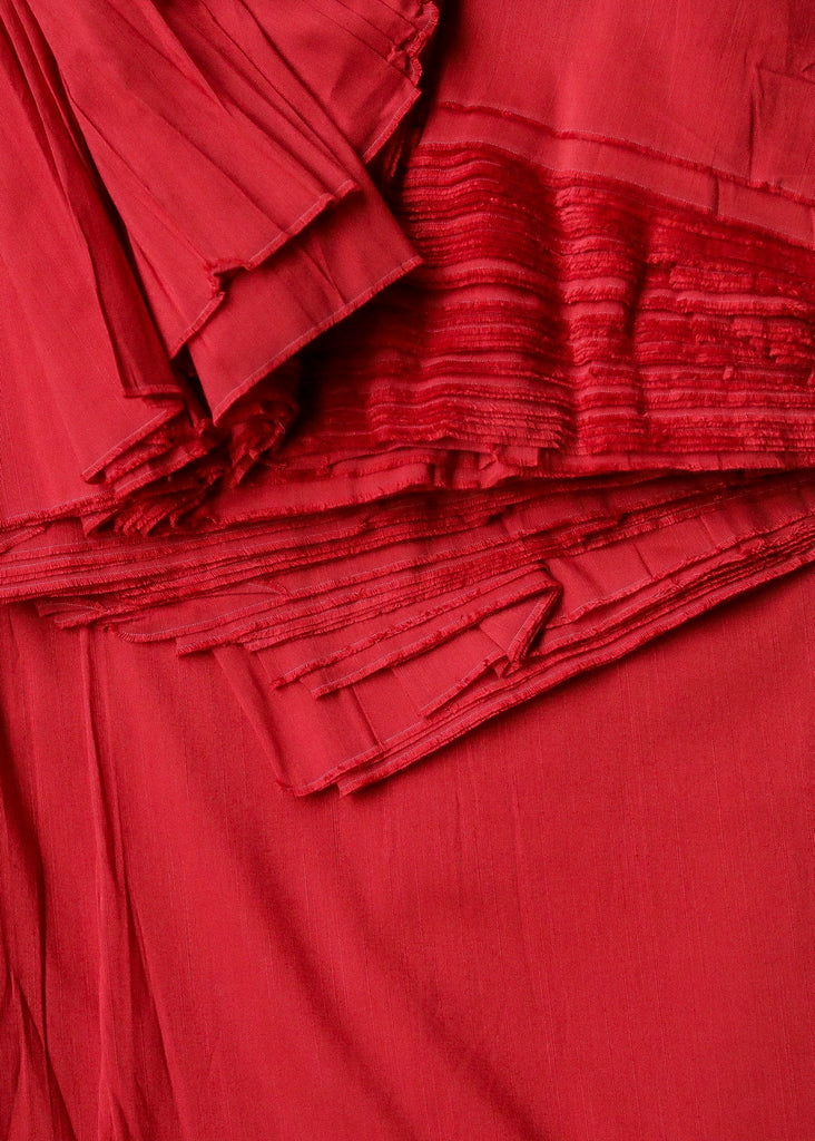Plain Maroon Pure Cotton Slub Fabric