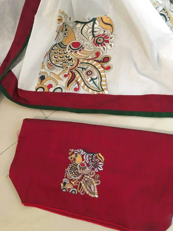 Sujatra Hand Painted Pure Silk Saree - Sujatra