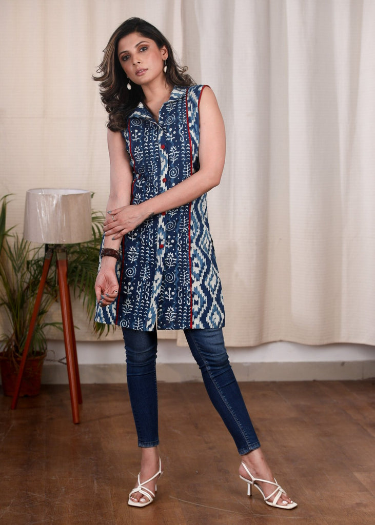 Exclusive block printed Indigo tunic