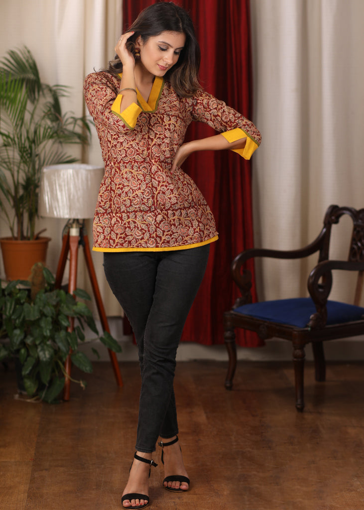Exclusive Kalamkari print Top